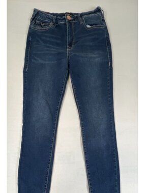 True Religion Halle Women Size 28 High Rise Super Skinny Jeans Blue Denim